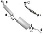 Muffler Resonator Exhaust Catalytic Converter for 2003-2011 Honda Element EX, LX