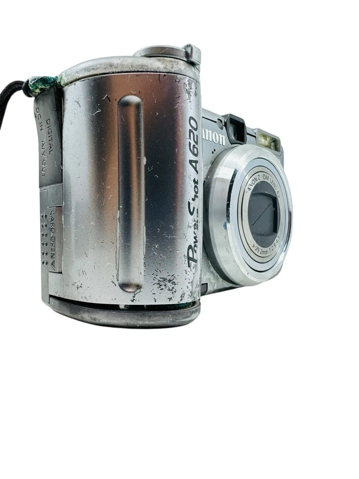 Cámara digital Canon PowerShot A620 7,1 MP plateada piezas/reparación (corrosión) 411 Foto 2 de 4