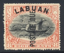 North Borneo Labuan 1901 8c D6c Mint Cat &pound;110