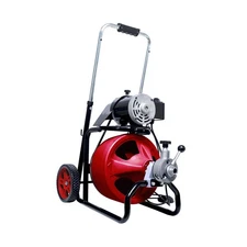 Electric Sewer Snake Automatic Feed 50FT Drain Auger Heavy Duty Pipe Cleaner