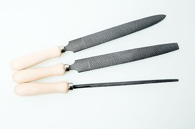 3x handgeschliffene Steinraspeln mit Griffen 25 cm Mauerwerk & Schnitzerei