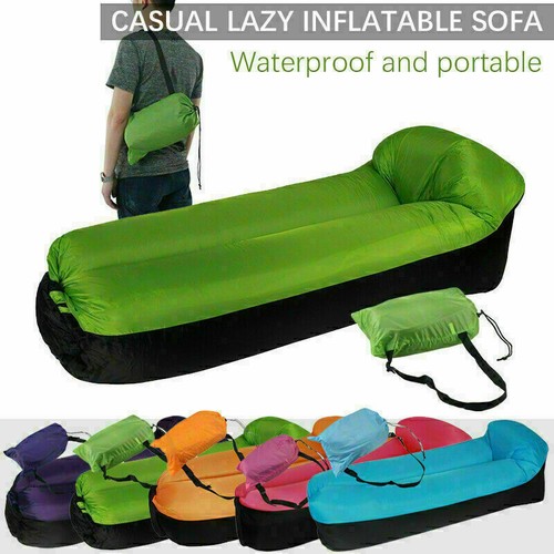 Inflatable Sofa Outdoor Air Bed Lounger Chair Sleeping Bag Mattress