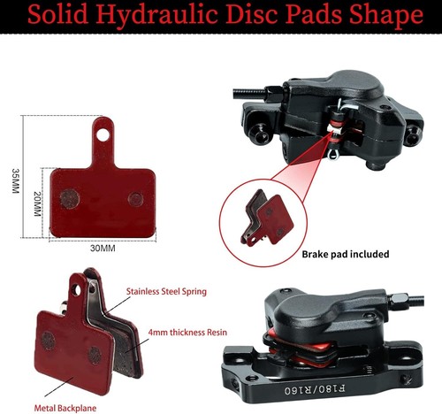Aluminum Hydraulic Brake Set with 160mm Rotors - Universal Bike Compatibility - Picture 9 of 10