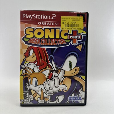 Sonic Mega Collection Sony PlayStation2 PS2 Plus Greatest Hits Complete W Manual