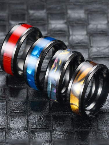 Ringe Herren Titan Stahlband Silber Damen Fashion Dragon Punk Damen+ K - Bild 13 von 18