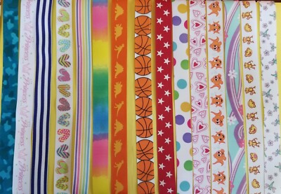 Grosgrain Printed Ribbon 7/8 inch