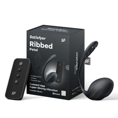 Satisfyer Ribbed Petal Connect App | 11 cm | G-spot vibrator | Wearable vibrator