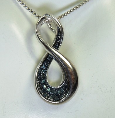 Together Forever 1'' Infinity Topas Sterlingsilber 0,925 Nachlass 18'' Box Halskette