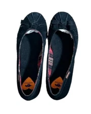 Rocket Dog Women’s Black Front Bow Casual Comfort Slip On Ballet Flats - Size 10