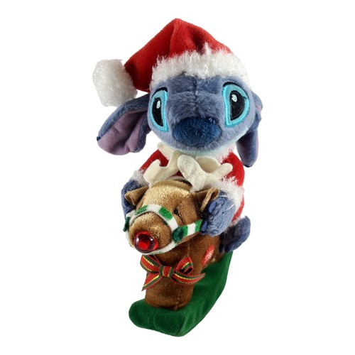 Disney Store Santa Stitch Reindeer Rocking Horse Lilo & Stitch Musical Toy