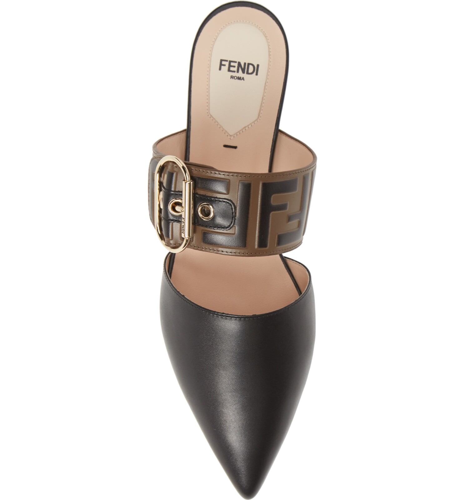 fendi ff buckle mule