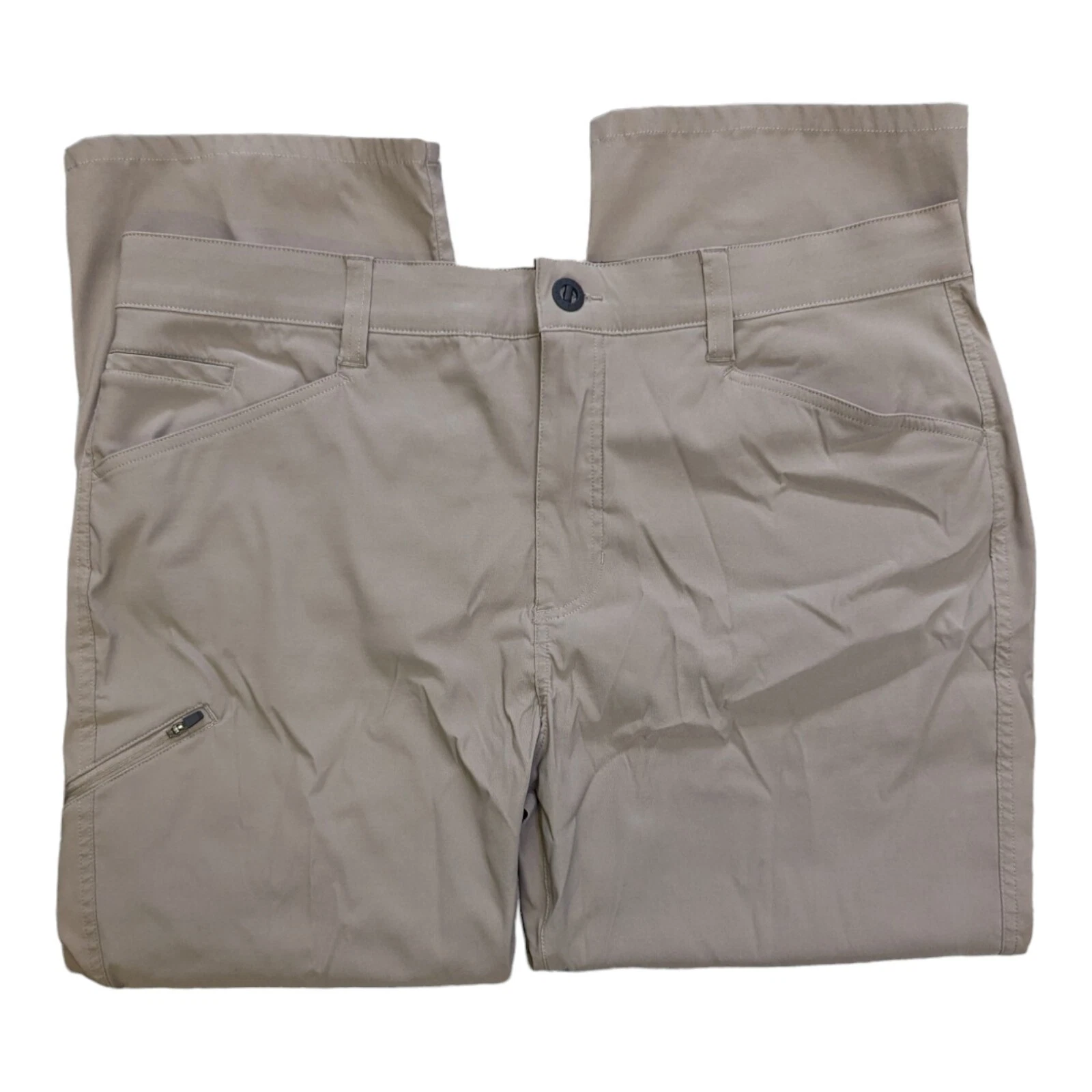 Orvis Mens 40x30 Tan Hiking Pants Stretch Hunting Fishing Outdoor Nylon Spandex