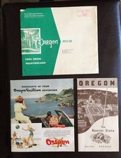 1953 "OREGON INVITES YOU" BROCHURE/FLYERS;ORIGINAL MAILER; NICE! COLORFUL PHOTOS