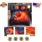 Lightweight Twin Rugby Comforter Set with Soft Pillow Shams - Perfect for Teens