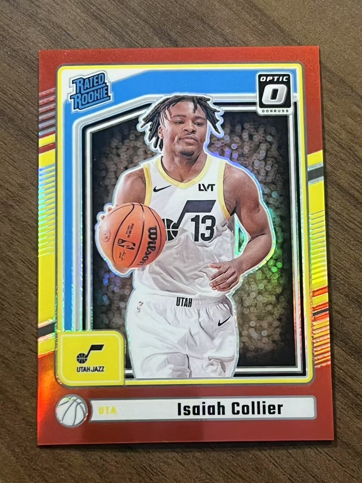 2024-25 Panini Donruss Isaiah Collier Optic Preview Red 07/25 #P-237 Jazz