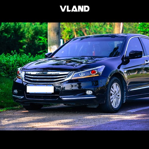 VLAND Demon Eyes LED Projector Headlights For 2008-12 Honda Accord w/Sequential - Picture 9 of 12