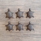 6pcs Vintage cast iron turtle shape cabinet drawer door knobs screen handles