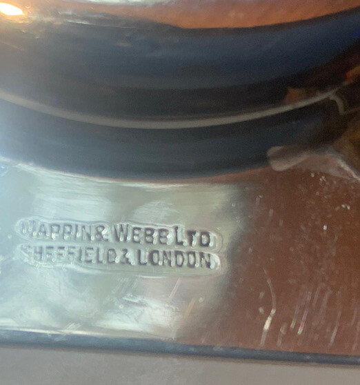 1973 Mappin & Webb Sterling Silver Engine Turned Ashtray 43gm