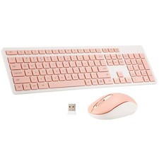 Wireless Keyboard and Mouse Combo, 2.4G Silent Cordless Keyboard Mouse Combo ...