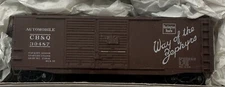 Accurail 11232 HO Scale AAR 40’ Steel Double Door Box Car ~ (CB&Q) 39487 MW KC