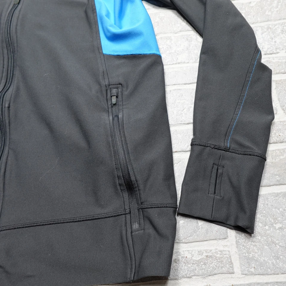 Nike Sudadera con Capucha para Correr para Mujer XL Gris Azul Cremallera Completa Atlética Elastizada Entrenamiento Gimnasio Foto 4 de 4