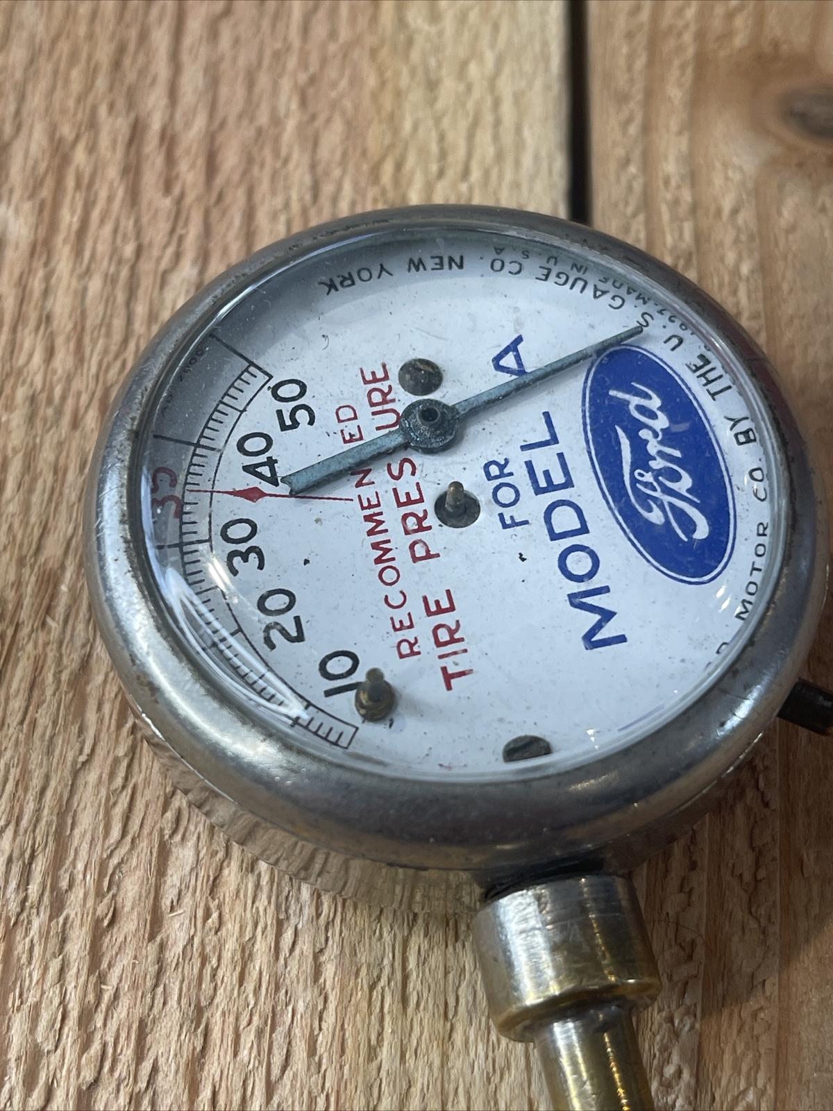 Original 1928 Model A Ford Tire Gauge Dial Has Fallen Off Inside You