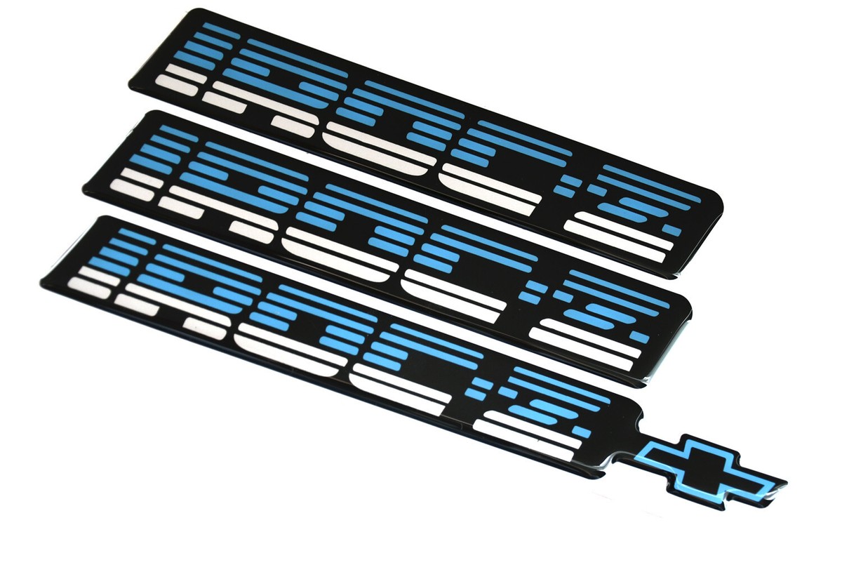 Set of IROC-Z Rocker Panel & Rear Bumper Emblem for 82-92 Camaro