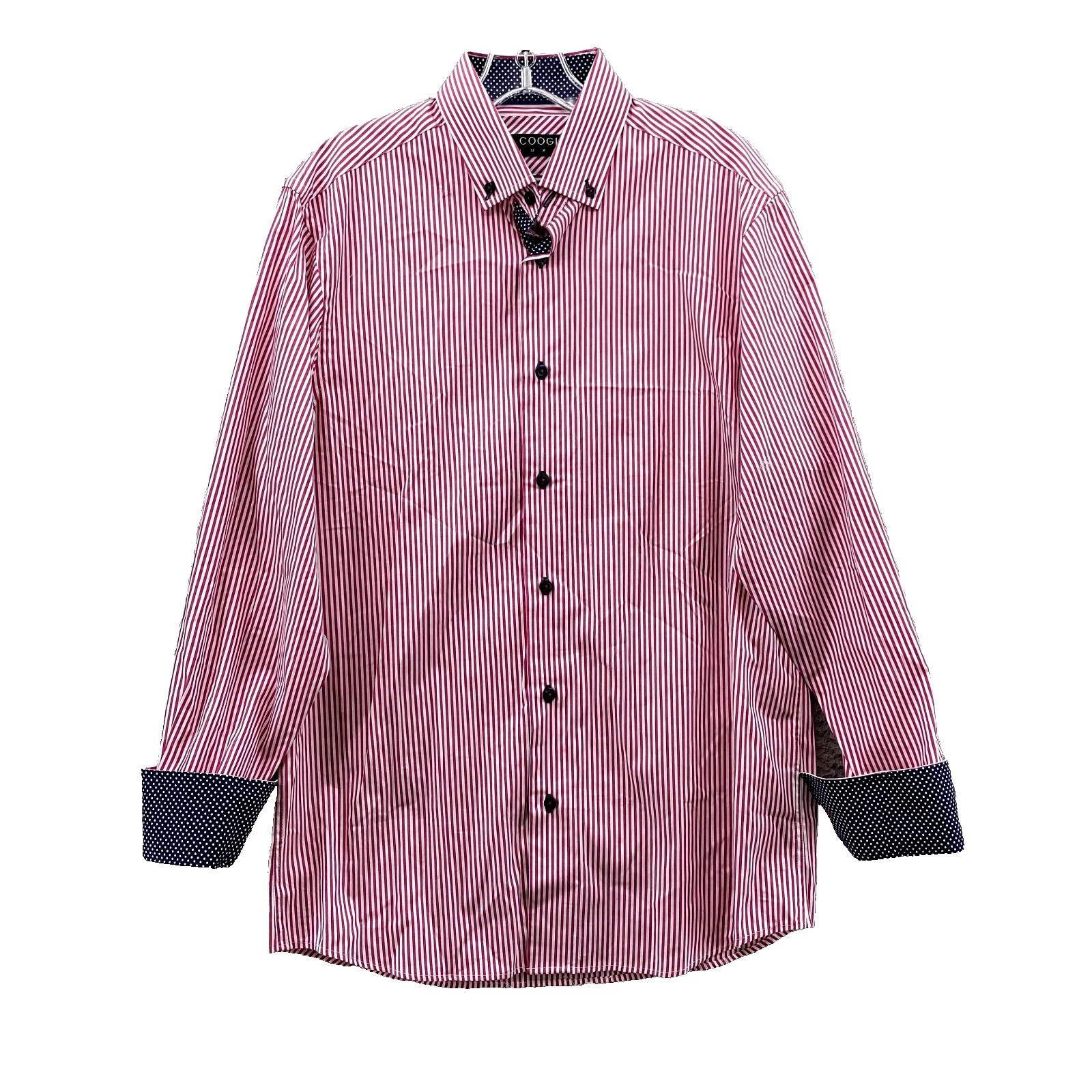 COOGI Rayas 100% Algodón Camisas de vestir para hombres