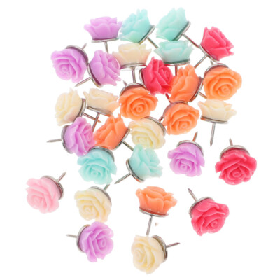 30x Pushpins for Cork Board Flower Push Pins Cute Pins Cork Board Pushpins Tacks