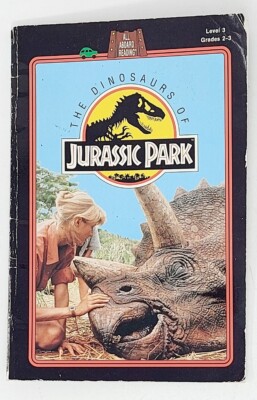 The Dinosaurs of Jurassic Park 1993 PB BOOK Triceratops T-Rex Wendy Larson JP