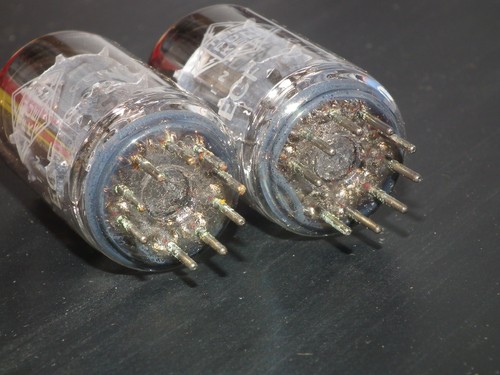 ECF802 Telefunken Platinum Matched Pair NOS NIB 6JW8 Diamond Bottom Berlin Plant - Picture 10 of 12