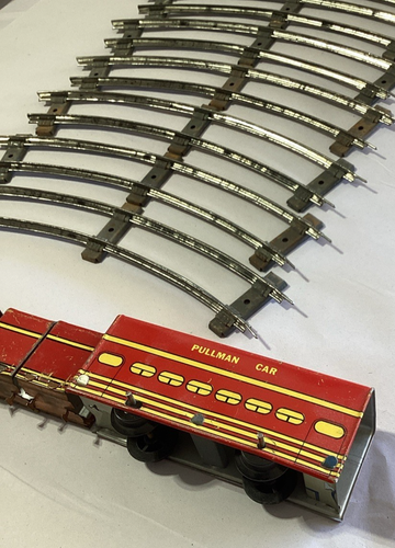 SET TRENO ELETTRICO PARZIALE MERCHANICRAFT PRESIDENTIAL EXPRESS con TRACK S GAUGE - Foto 7 di 8