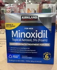 Kirkland Signature Minoxidil 5 Foam Hair Regrowth Treatment for Men- 6x2.11 oz