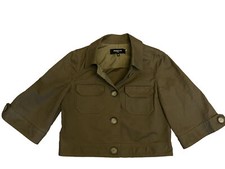 Paule Ka 3/4 Sleeve Khaki Short Jacket Size 38