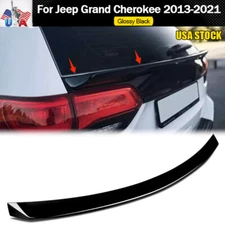 Rear Trunk Mid Spoiler Wing For 2013-2021 Jeep Grand Cherokee Glossy Black 1pc