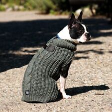 NEW Grey (long skinny) Toggle Mockneck Cable Dog Sweater Clothing (Choose Size) 