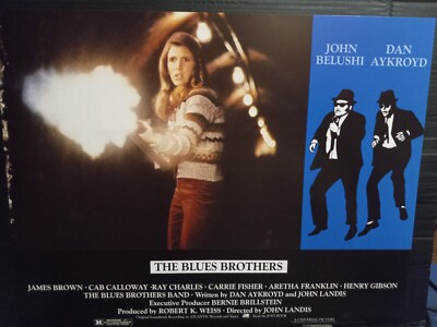 Lobby Card 1980 THE BLUES BROTHERS Carrie Fisher fires flamethrower | eBay
