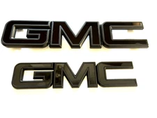 GM Grille Tailgate Emblem ALL Black for 2015-19 GMC Sierra 1500 2500HD 3500HD