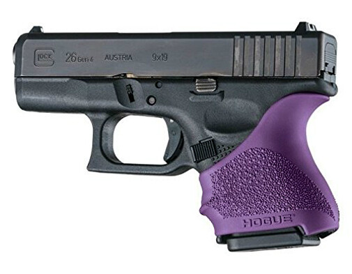 Hogue HANDALL Beavertail Rubber Grip Sleeve For Glock 26/27-Purple