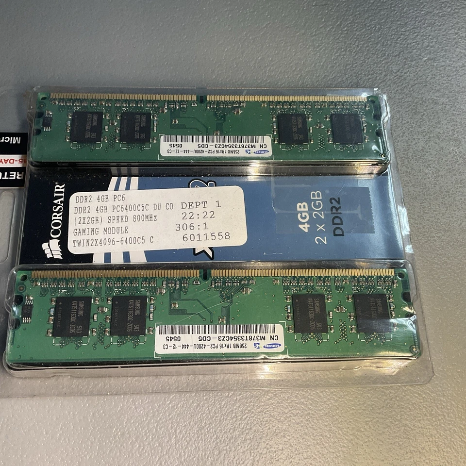 Corsair XMS2 4GB(2X2GB) DDR2 RAM Memory TWIN2X4096-6400C5 PC2-4200UCD5 - Image 2 of 4