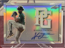 2021 Leaf Metal Perfect Game Kassius Thomas Silver Production Proof Auto 1/1 