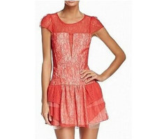 BCBGeneration red tiered lace mini dress Size Median lined