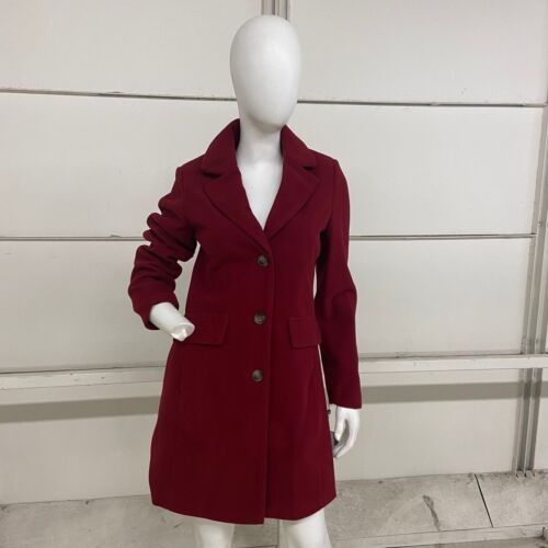 LAUNDRY BY SHELLI SEGAL Single Breasted Faux Wool Coat Women's Size XS - Picture 1 of 7