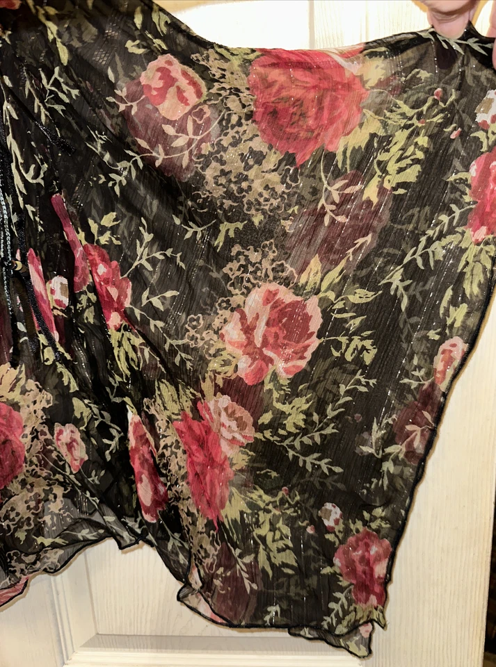 Blusa floral transparente Nolita talla pequeña para dama Foto 2 de 4