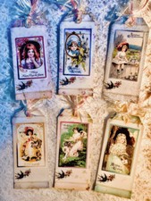 6 Happy Birthday Vintage Gift Hang Tags Scrapbooks Parties Junk Journals 26R