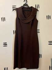 David Meister Brown Ruffle Dress Size 2