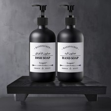 500ml Hand Pump Lotion Bottle Dish Soap Dispenser Label Shampoo Gel Container