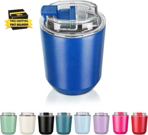 Insulated Tumblers with Lid, 10 Oz Travel Coffee Mug Stainless Steel Vacuum Cup,