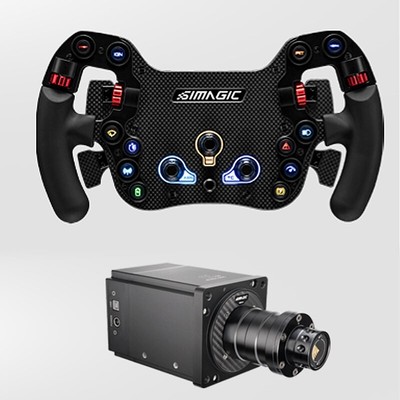 Simagic AlphaM-FX-C 290mm FX-C FX Steering Wheel 2 Clutches + Alpha Wheel Base