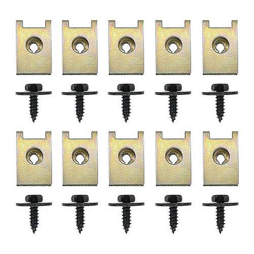 For Ford Metal Car Screw Body Fender Bumper Retainer U Nut Clips Gasket Fastener - Picture 11 of 22